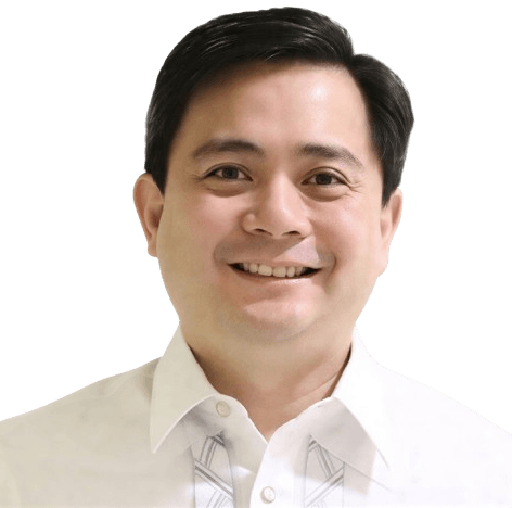 Smiling man in a white collared shirt shown from the chest up against a plain white background.
